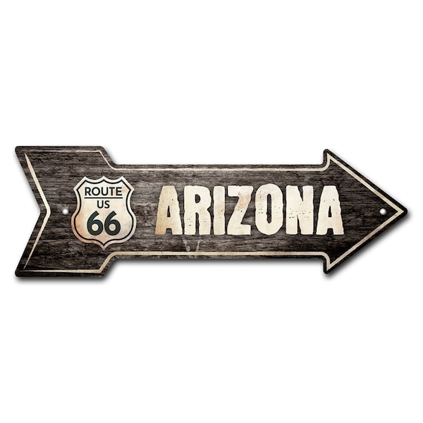 Arizona 66 2 Arrow Sign Funny Home Decor 24in Wide